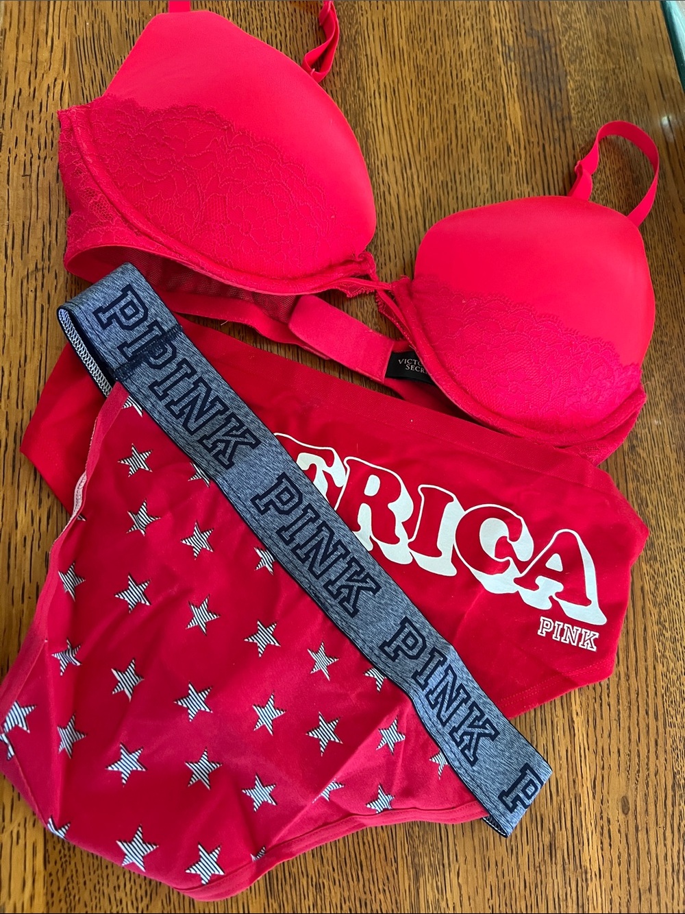 Vs very sexy padded demi bra 34D 2014 panties  Sm AMERICANA